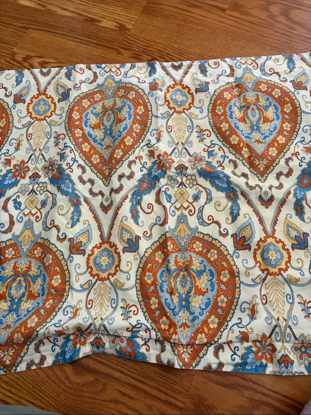 Ralph Lauren Cream, Orange & Blue Paisley Pillow Shams set of two